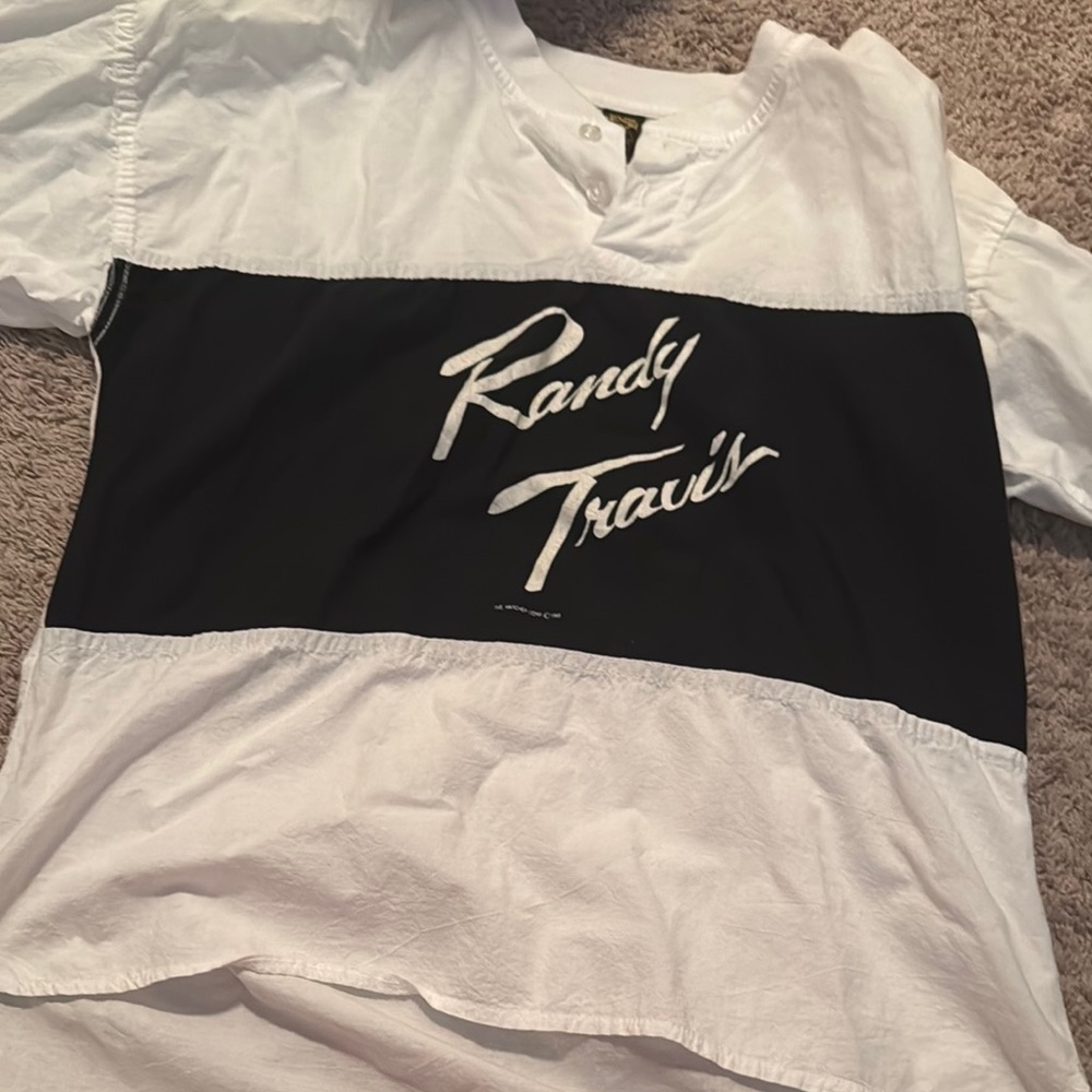 Randy Travis White and Black T-Shirt